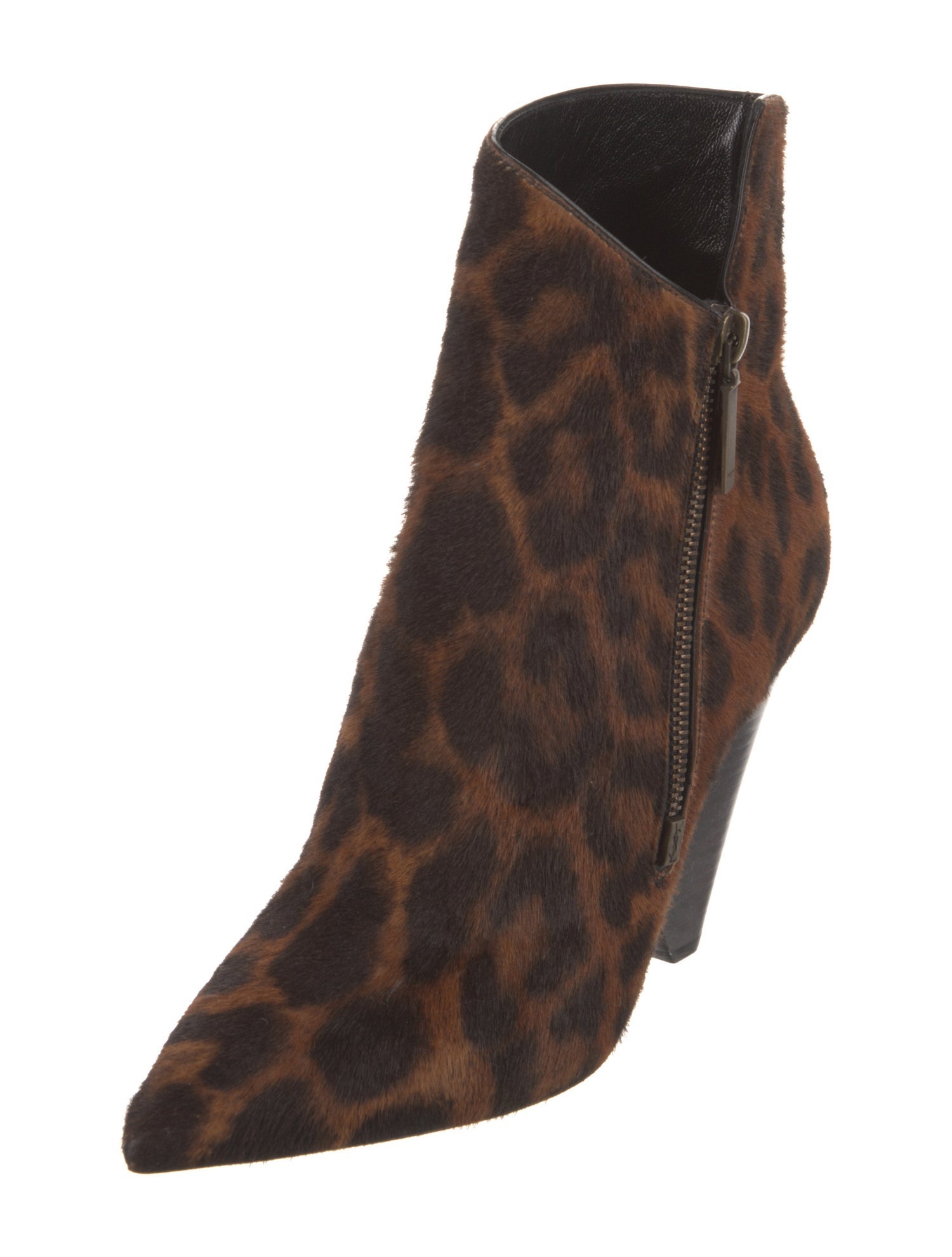 Saint Laurent Ponyhair Animal Print Boots