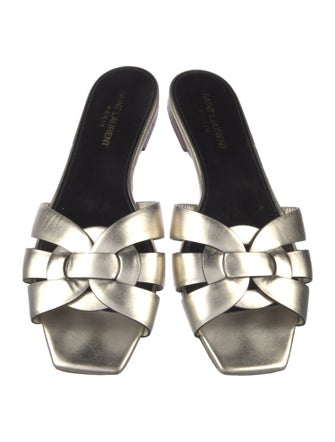 Saint Laurent Leather Slides