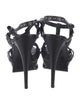 Saint Laurent Leather Studded Accents T-Strap Sandals
