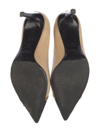 Saint Laurent Leather Colorblock Pattern Pumps