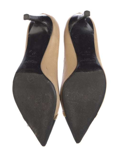 Saint Laurent Leather Colorblock Pattern Pumps