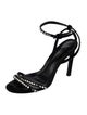 Saint Laurent Satin Crystal Embellishments Sandals