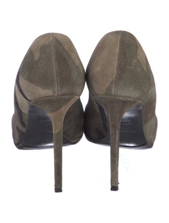 Saint Laurent Suede Printed Pumps