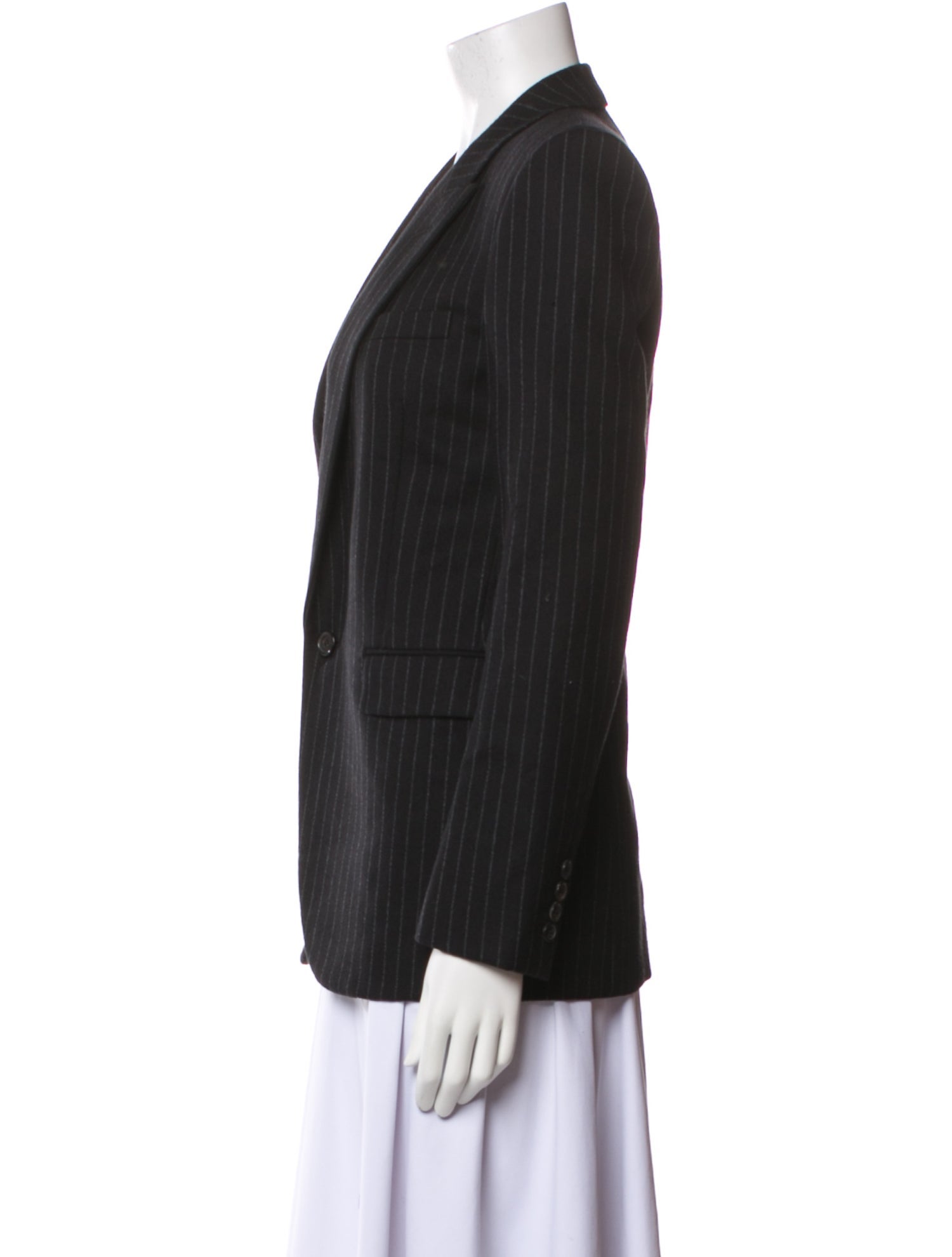 Saint Laurent Virgin Wool Striped Blazer