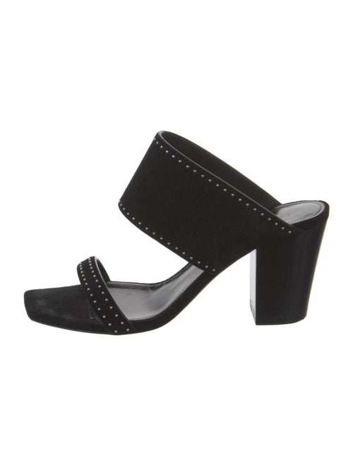 Saint Laurent Suede Studded Accents Slides