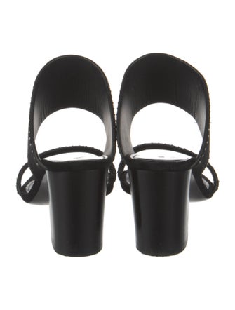 Saint Laurent Suede Studded Accents Slides