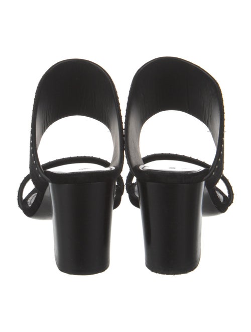 Saint Laurent Suede Studded Accents Slides