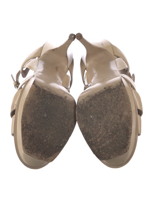 Saint Laurent Patent Leather T-Strap Sandals