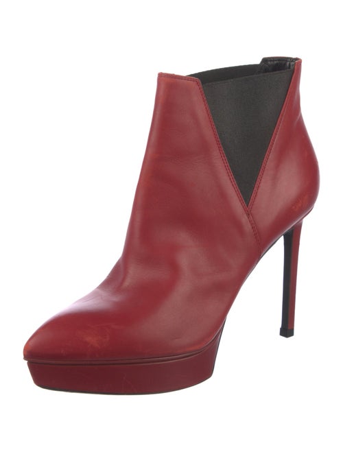 Saint Laurent Leather Colorblock Pattern Chelsea Boots