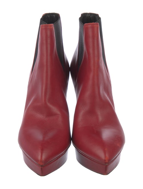 Saint Laurent Leather Colorblock Pattern Chelsea Boots