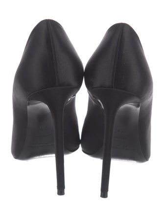 Saint Laurent Satin Crystal Embellishments Pumps