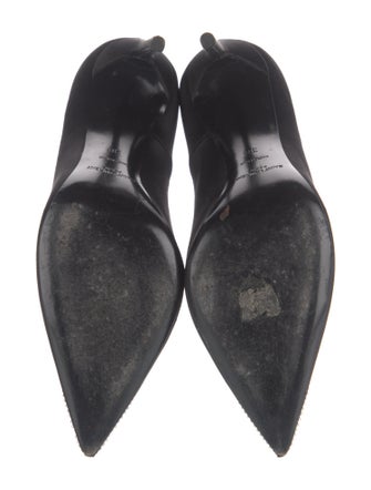 Saint Laurent Satin Crystal Embellishments Pumps