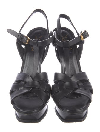 Yves Saint Laurent Leather T-Strap Sandals