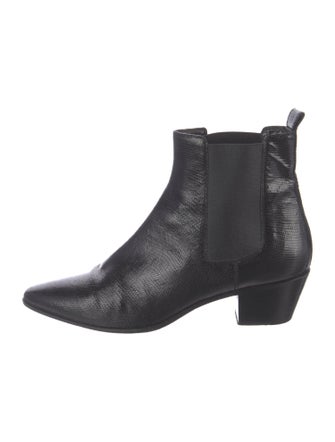 Saint Laurent Embossed Leather Chelsea Boots