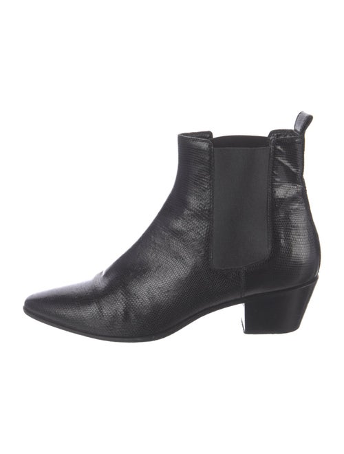 Saint Laurent Embossed Leather Chelsea Boots