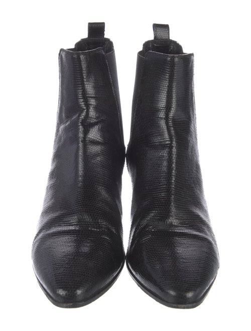 Saint Laurent Embossed Leather Chelsea Boots