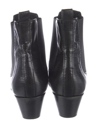 Saint Laurent Embossed Leather Chelsea Boots