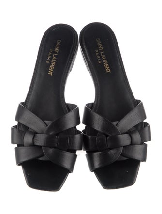 Saint Laurent Leather Slides
