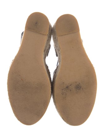 Saint Laurent Leather Floral Print Espadrilles