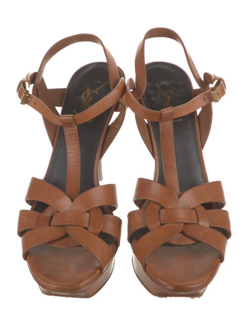 Saint Laurent Leather T-Strap Sandals