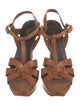 Saint Laurent Leather T-Strap Sandals