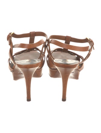 Saint Laurent Leather T-Strap Sandals