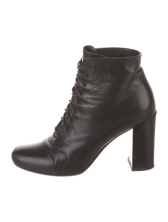 Saint Laurent Leather Lace-Up Boots