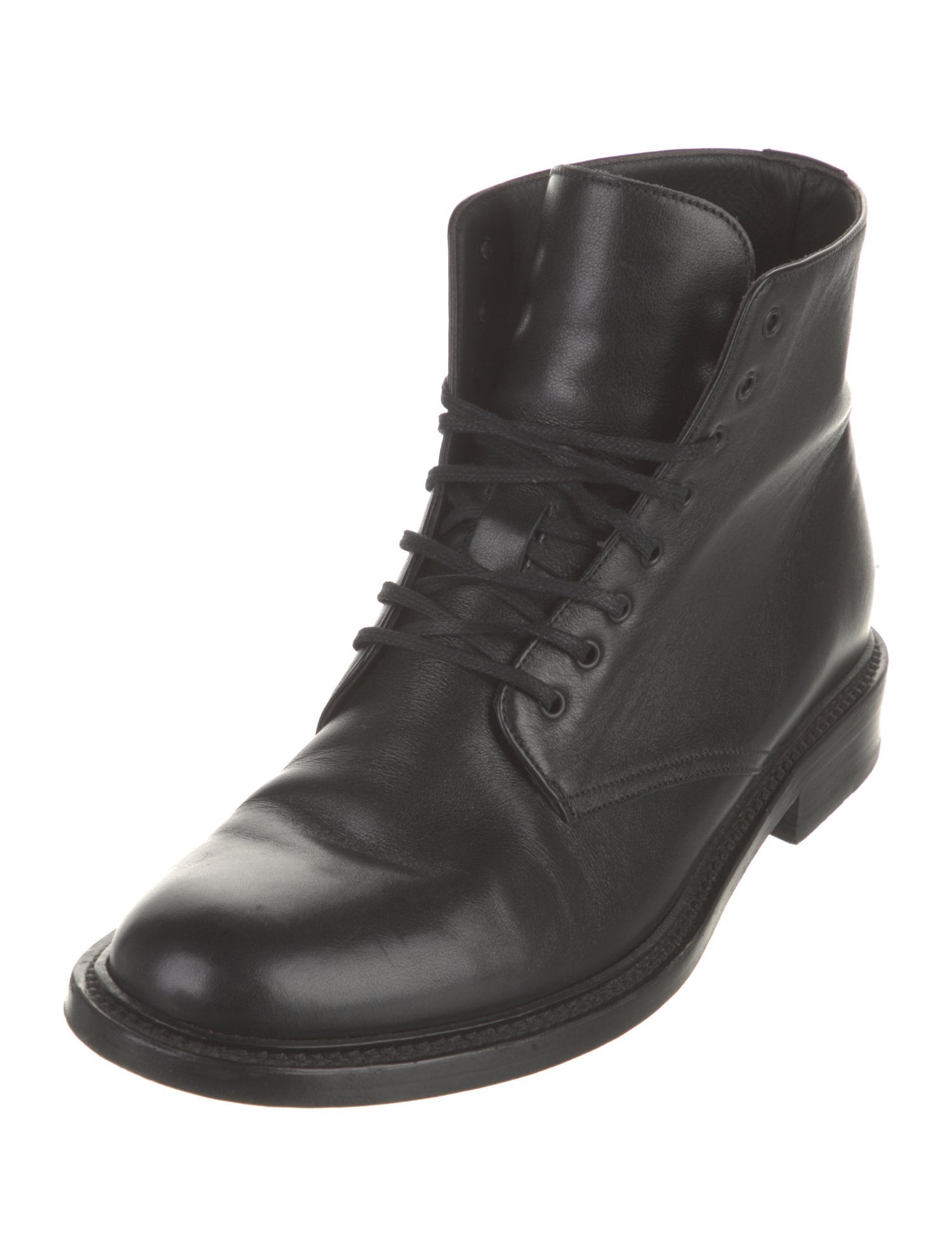 Saint Laurent Leather Combat Boots