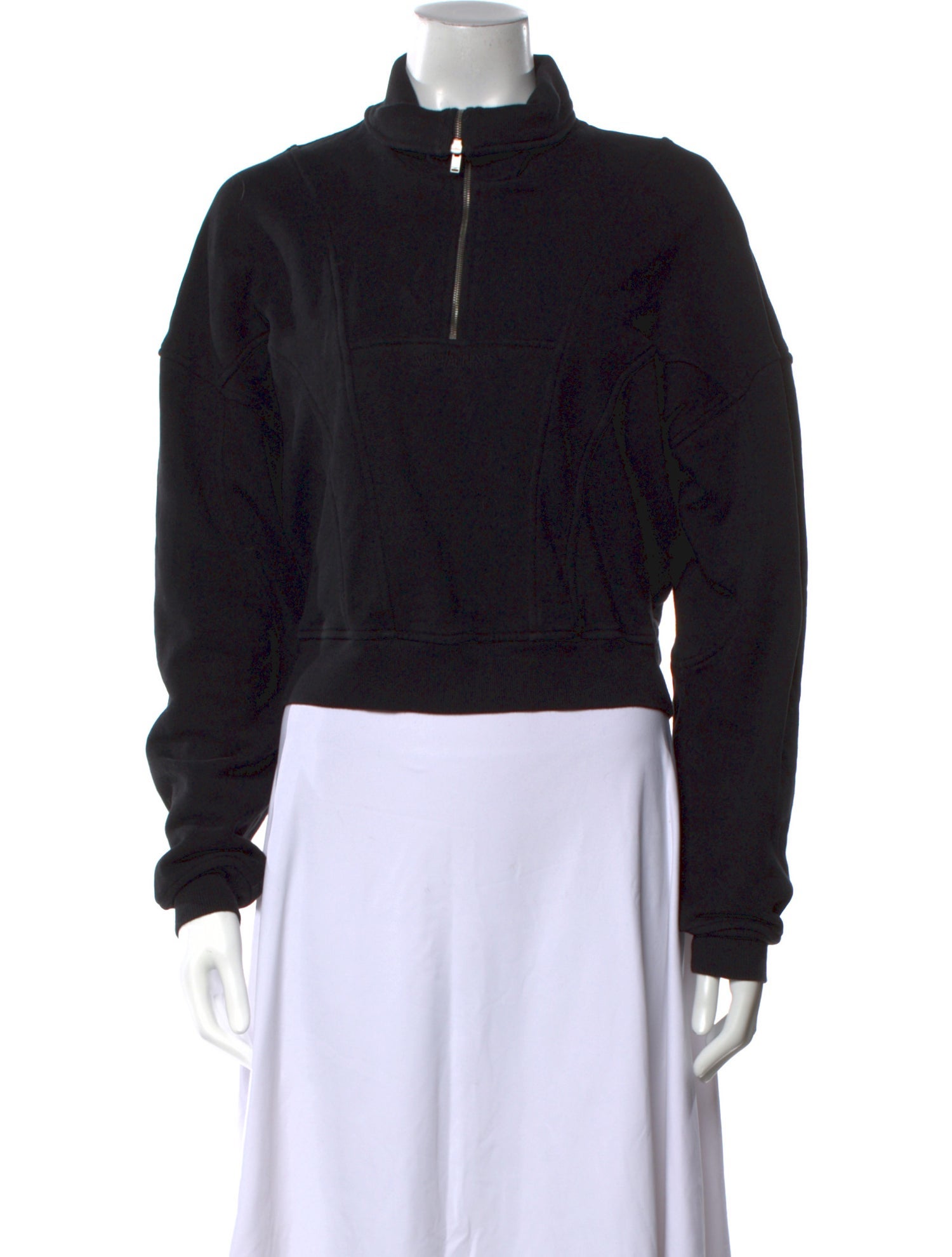 Saint Laurent Mock Neck Long Sleeve Sweatshirt