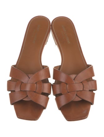 Saint Laurent Leather Slides