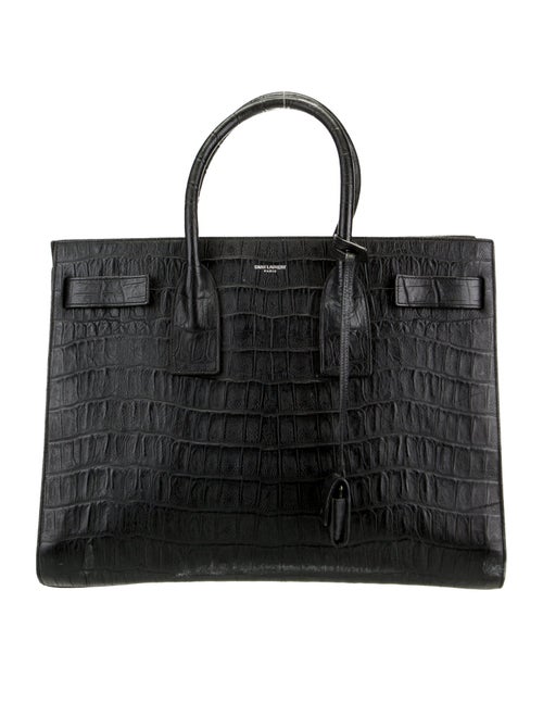 Saint Laurent Embossed Leather Sac De Jour Large