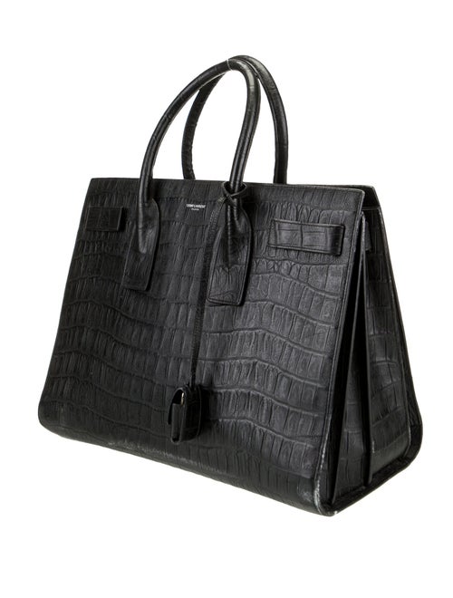 Saint Laurent Embossed Leather Sac De Jour Large