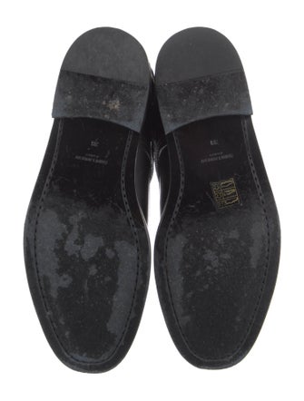 Saint Laurent Leather Studded Accents Combat Boots