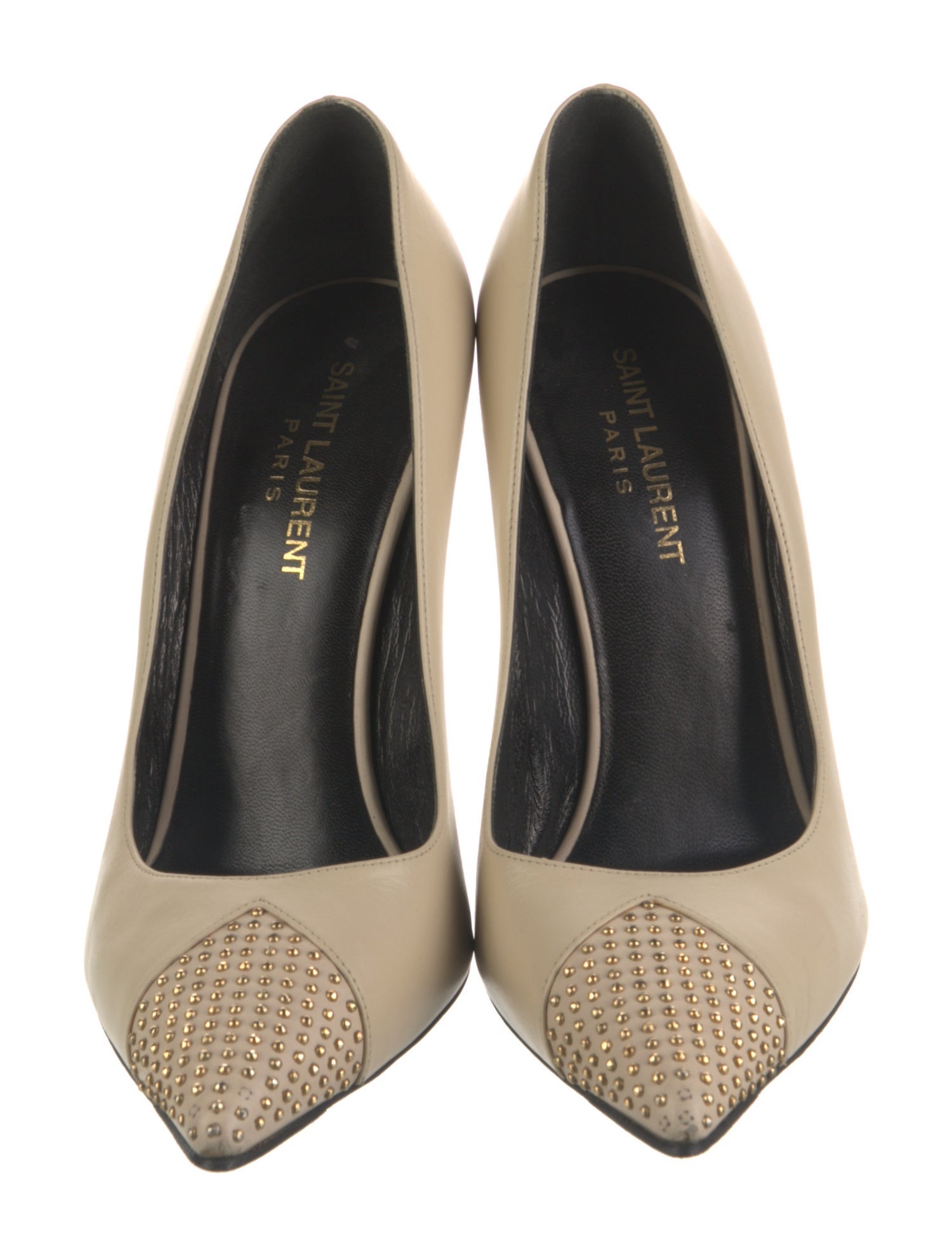 Saint Laurent Leather Studded Accents Pumps
