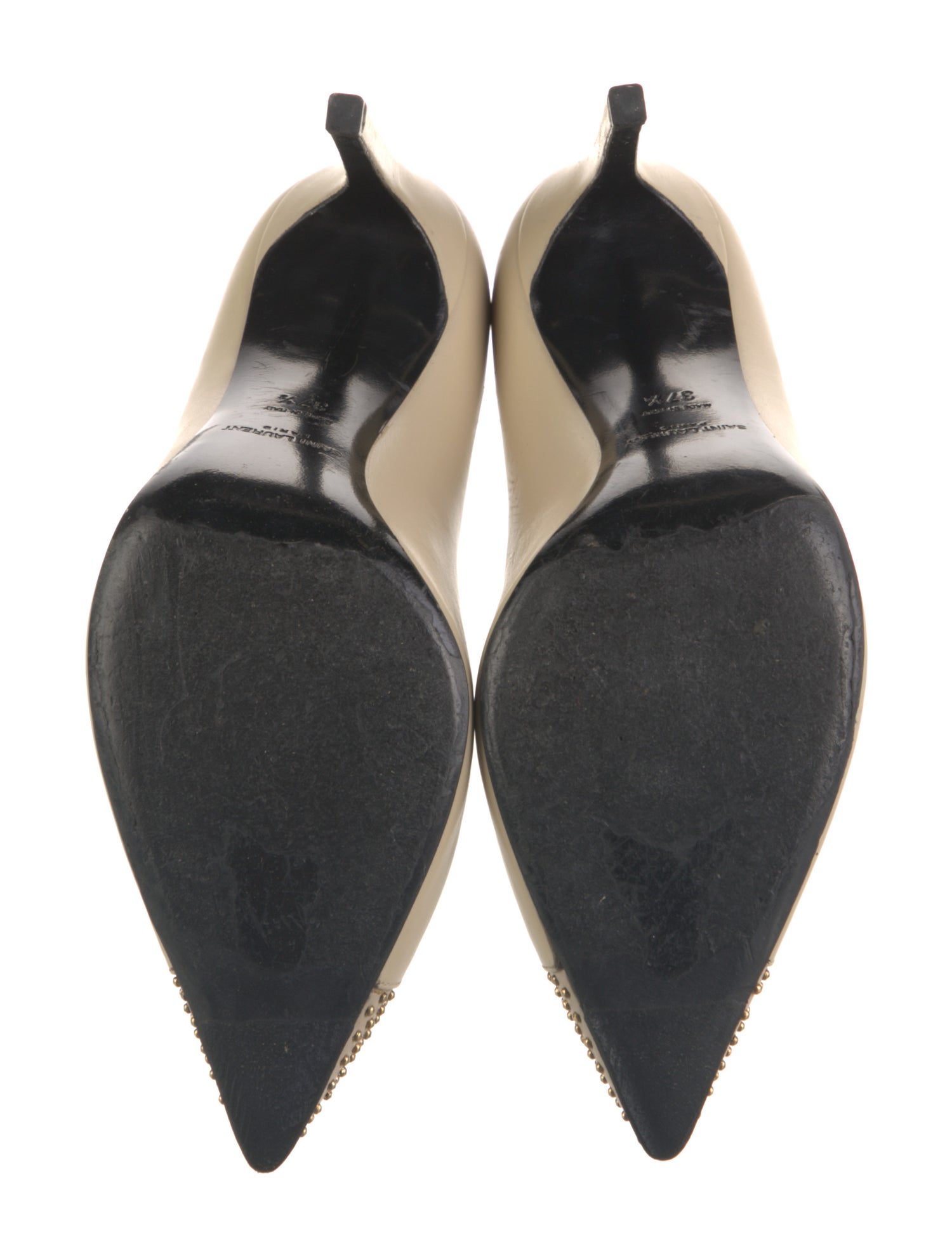 Saint Laurent Leather Studded Accents Pumps