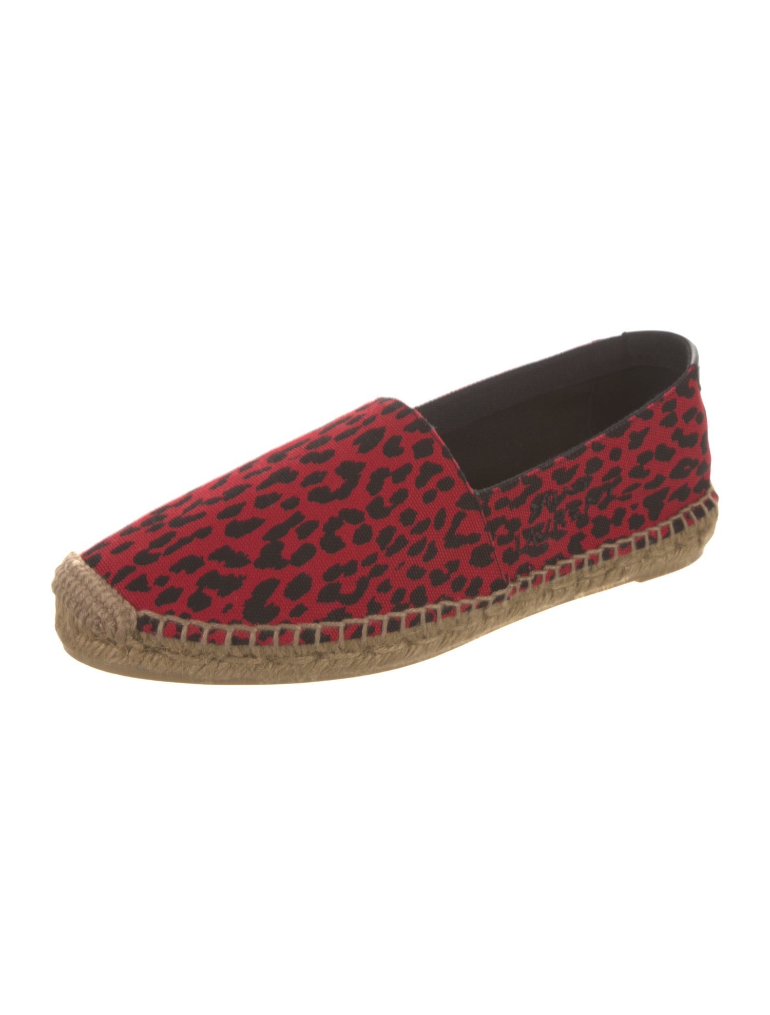 Saint Laurent Canvas Animal Print Espadrilles w/ Tags