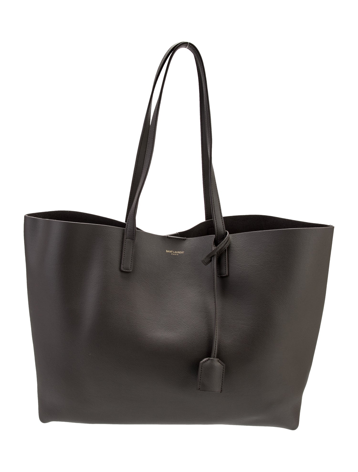 Saint Laurent Leather East/West Shopping Tote Large