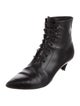 Saint Laurent Leather Lace-Up Boots