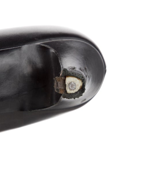 Saint Laurent Leather Lace-Up Boots