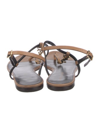 Saint Laurent Leather T-Strap Sandals