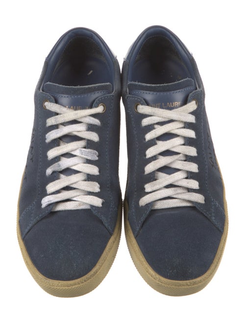 Saint Laurent Suede Distressed Accents Sneakers