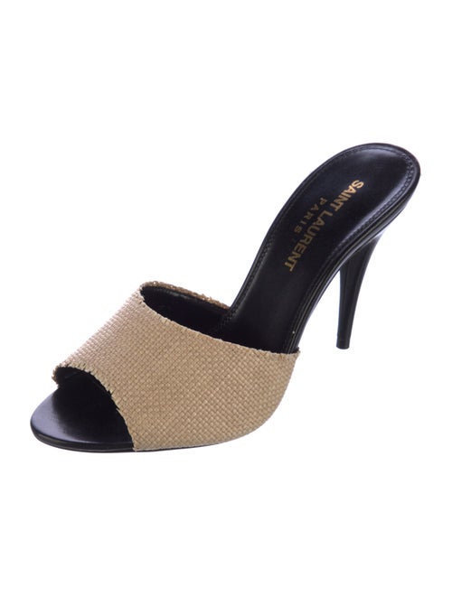 Saint Laurent Raffia Slides