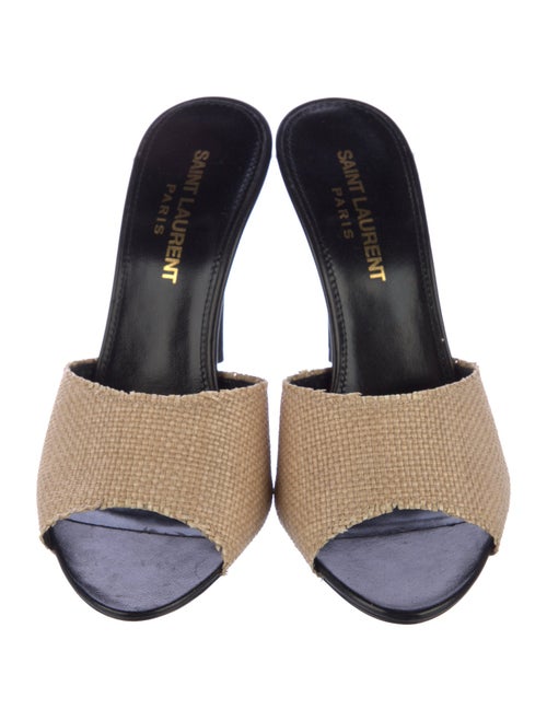Saint Laurent Raffia Slides