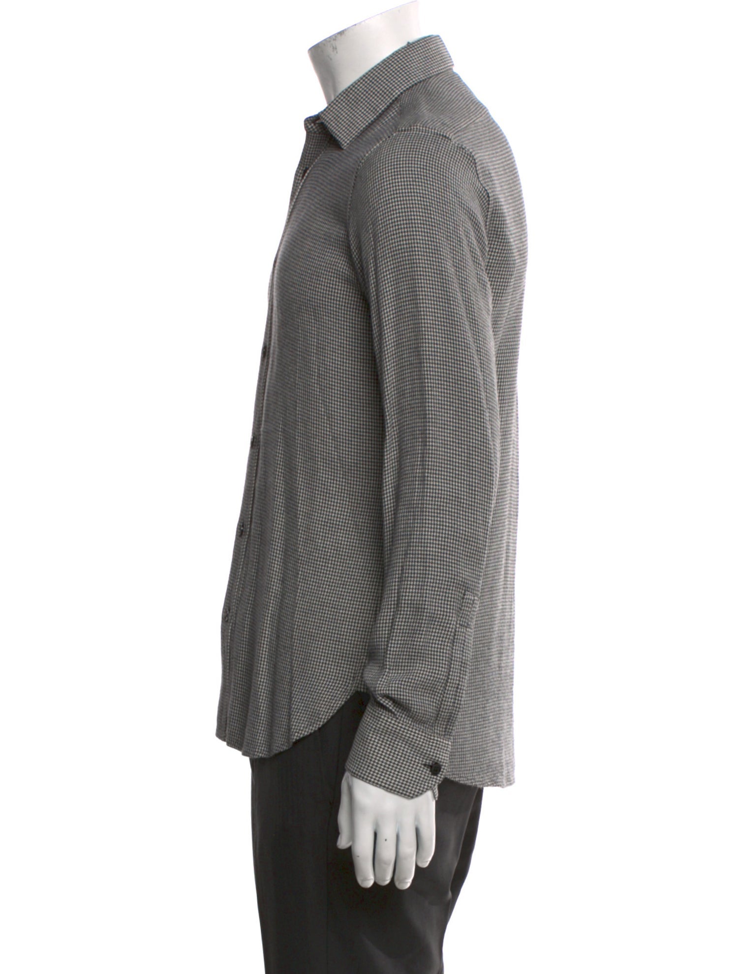 Saint Laurent 2014 Plaid Print Dress Shirt