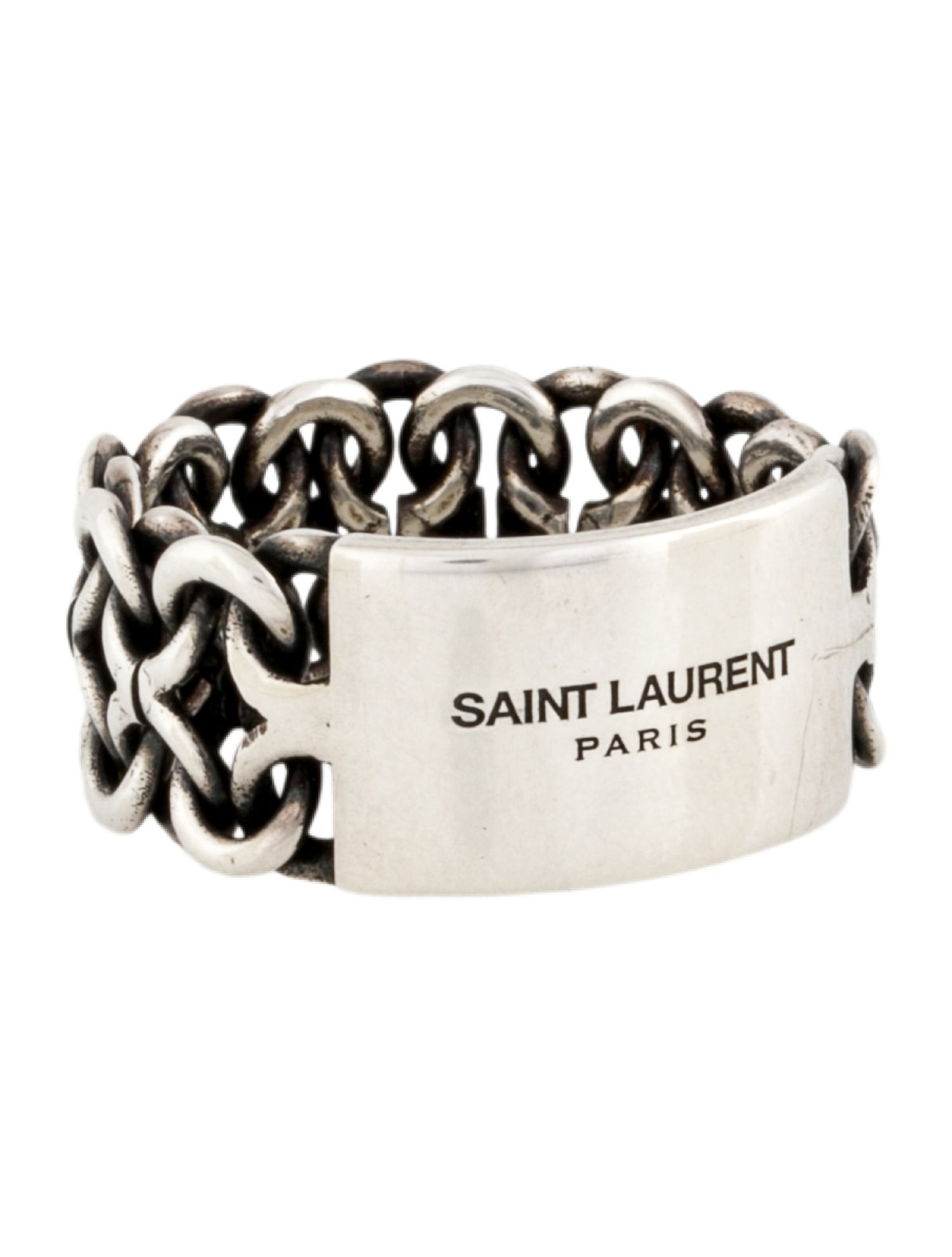 Saint Laurent Bague Plaquette Band Ring