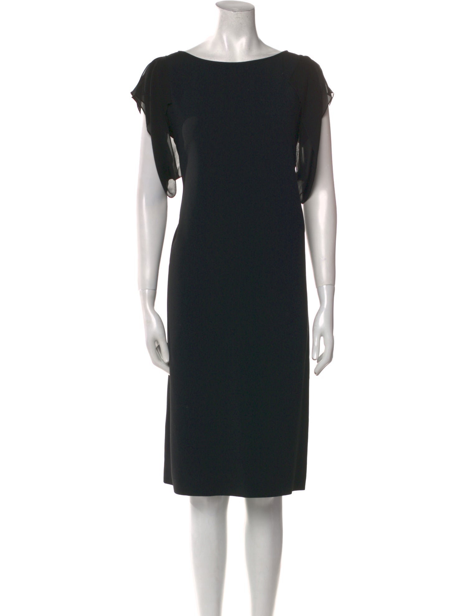 Saint Laurent Bateau Neckline Knee-Length Dress