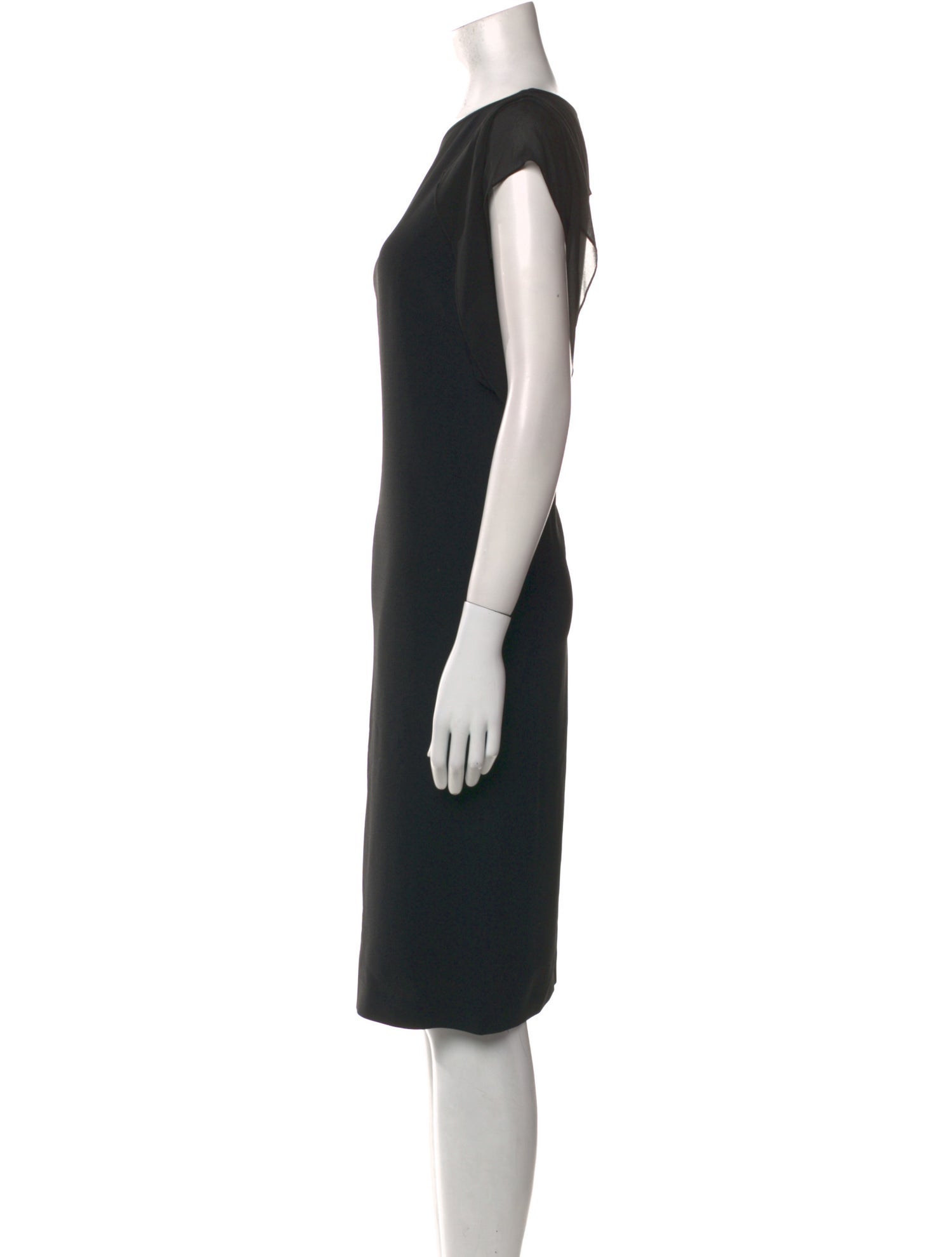 Saint Laurent Bateau Neckline Knee-Length Dress