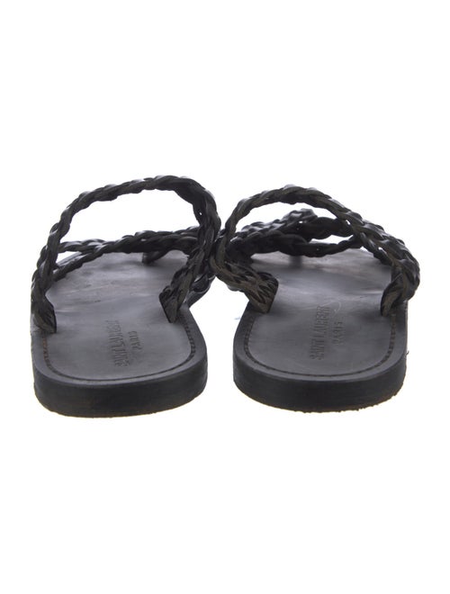 Saint Laurent Leather Braided Accents Slides