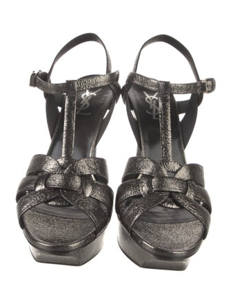 Saint Laurent Leather T-Strap Pumps