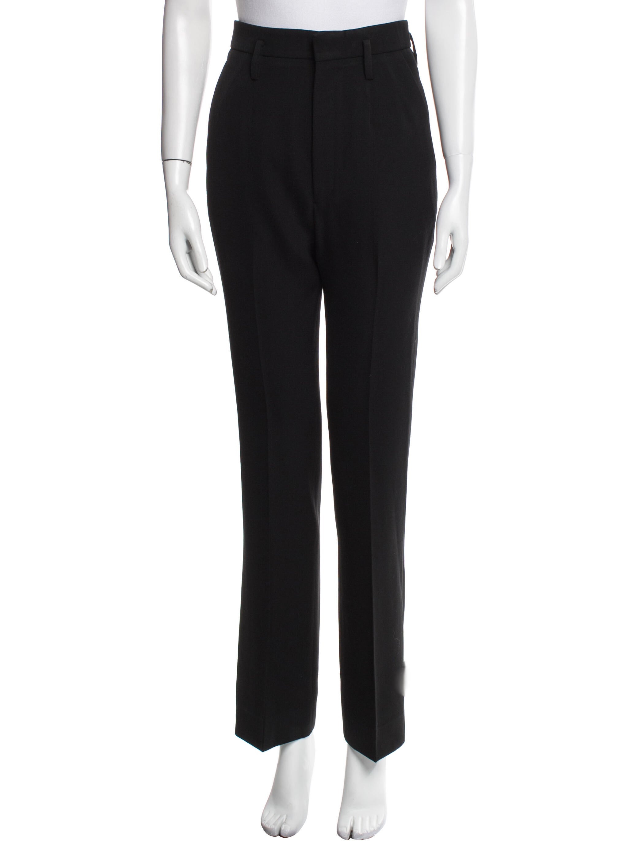 Saint Laurent Wool Straight Leg Pants